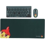 Juego Combinado de Teclado y RatóN, CombinacióN de Teclado y RatóN InaláMbrico Retro Hermosas Fundas ExtraíBles para Llaves de Oficina para Juegos en Casa (Verde) - Imagen 1