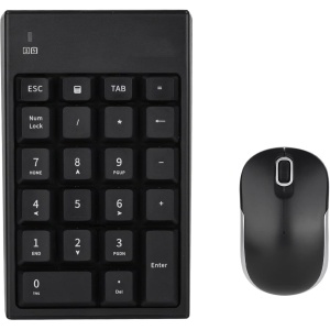 Juego de Ratón con Teclado Inalámbrico de 2,4 GHz Ratón óptico de 1200 PPP y Teclado Numérico Inalámbrico de 22 Teclas, Accesorios y Periféricos de Ordenador Teclado, Ratón y