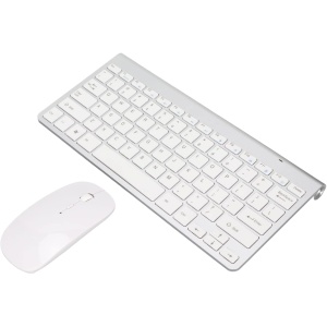 Juego de Ratón con Teclado, Ratón Inalámbrico de 78 Teclas para Oficina (Silver)