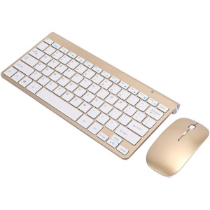 Juego de Ratón y Teclado Inalámbrico Diseño Ultrafino y Ergonómico para Oficina en Casa, 2.4G, Resolución Fotoeléctrica de 1200dpi con Señal Estable y Calidad Garantizada (Color