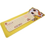 Juego de Teclado Inalámbrico, Teclado Ergonómico Inalámbrico, Ratón Combinado, Teclas Redondas de 2,4 GHz para la Familia - Imagen 1