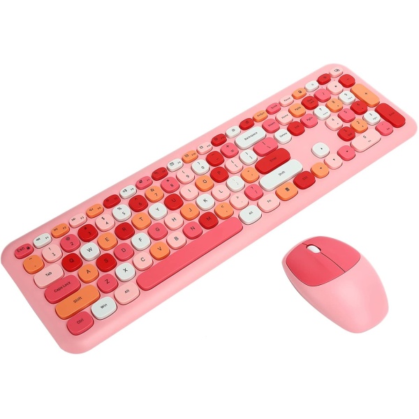 Juego de Teclado y Mouse Ratones Inalambricos de 24G y