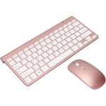 Juego de Teclado y Ratón, Teclado de Oro Rosa, Botón de Silencio Ultrafino Inalámbrico, Tecla USB para Dispositivo de Mano, Oficina, Hogar, Teclado, Oro Rosa (Oro Rosa) - Imagen 1