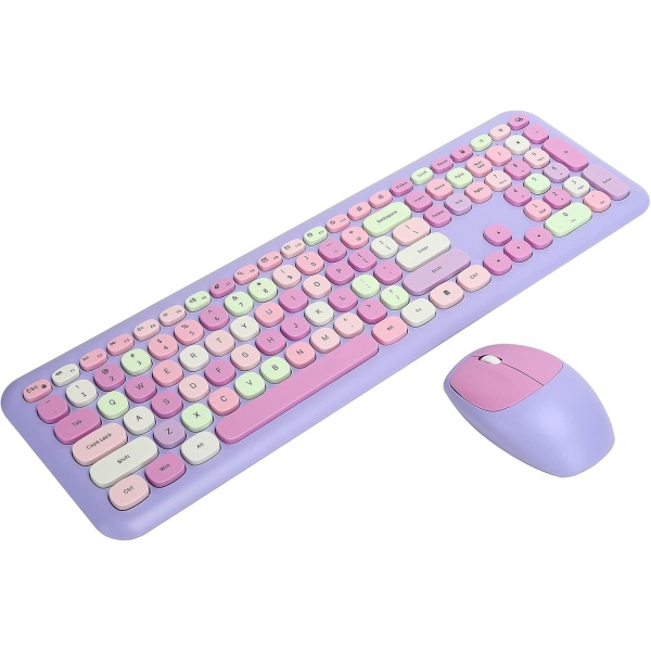 Juego de raton de Teclado tecla Redonda Retro combinacion de