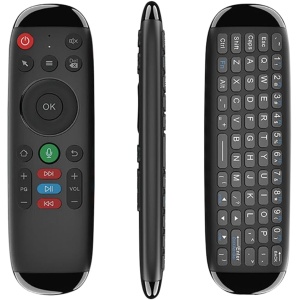 KIKAPA M6 Smart Flying Air Mouse Teclado InaláMbrico RatóN Mini Control Remoto por Voz con RetroiluminacióN para Android Laptop TV Box, 500409423A1