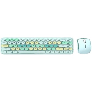 KIT DE TECLADO DE RATÓN INALÁMBRICO ADAPTADOR USB 2.4G VERDE 2,4G