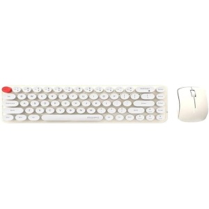 KIT DE TECLADO INALÁMBRICO CON RATÓN BRILLANO 2,4G BLANCO BEIL