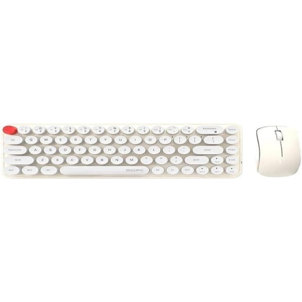 KIT DE TECLADO INALAMBRICO CON RATON BRILLANO 24G BLANCO BEIL