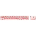 KIT DE TECLADO INALÁMBRICO RATÓN UNIVERSAL 2,4G ADAPTADOR USB 2.4G ROSA - Imagen 1