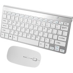 KOMBIUDA 1 Juego Juego De Teclado y Mouse Inalámbricos Teclado Ergonómico para Computadora Mini Ratones Inalámbricos Pequeño Teclado Inalámbrico Teclado con Vistoso Enchufar Abdominales - Imagen 1