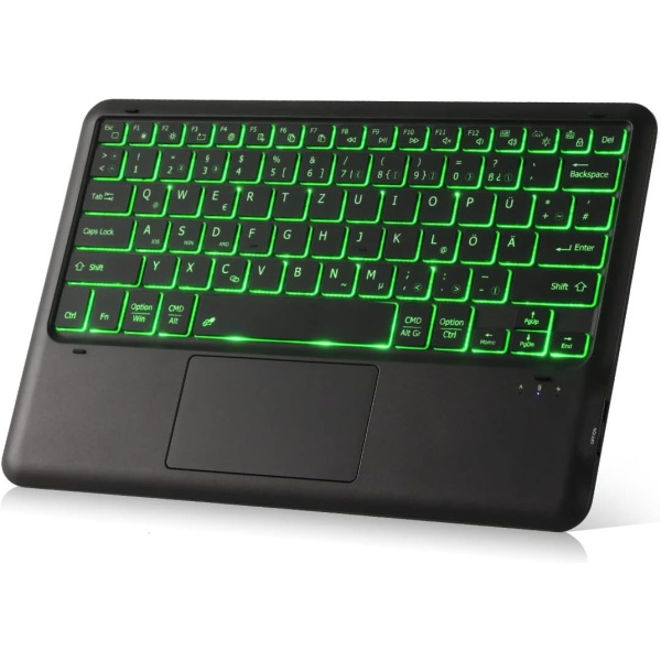 KOOCHUWAH Teclado Bluetooth con botones tactiles para raton teclado retroiluminado