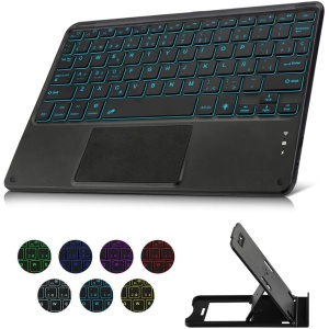 KOOCHUWAH Teclado K08 Bluetooth con Touchpad QWERTY Español, Compatible con iPad Galaxy Tab Tablets Portátil Teléfonos Inteligentes.