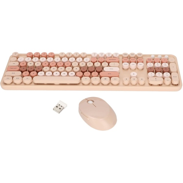 Kit de Raton con Teclado Punk Inalambrico para Ninas Lindo
