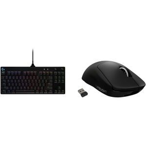 Logitech G Pro X Superlight Ratón Gaming Inalámbrico + Logitech G Pro TKL Teclado Gaming Mecánico sin Teclado numérico