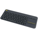 Logitech K400 Plus Teclado Inalámbrico Táctil para TV con Control Multimedia y Touchpad, Teclado QWERTY Español - Negro - Imagen 1