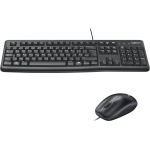 Logitech MK120 Combo Teclado y Ratón Óptico con Cable para Windows, Teclado de Tamaño Completo, USB Plug-and-Play, Compatible con PC y Portátil, Disposición QWERTY Español - Negro - Imagen 1