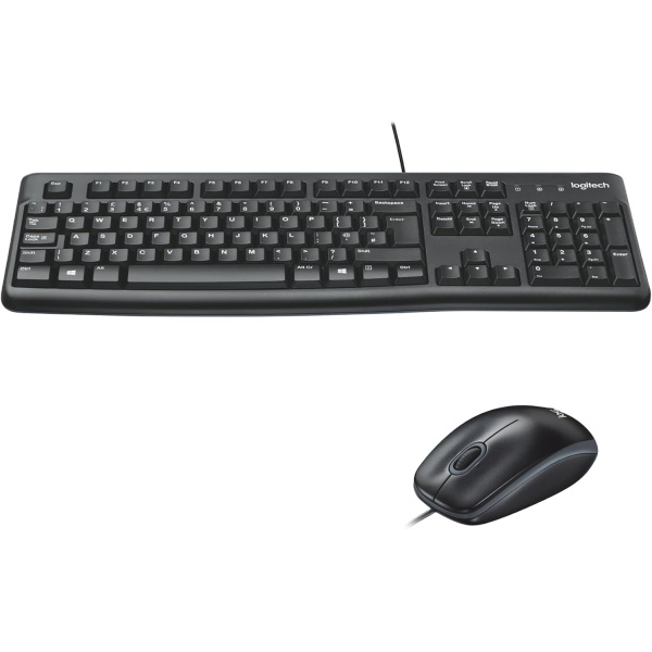 Logitech MK120 Combo Teclado y Raton Optico con Cable para