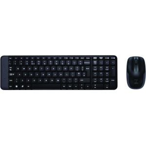 Logitech MK220 Combo Teclado y Ratón Inalámbrico para Windows, 2,4 GHz con Receptor USB Unifying, Batería de 24 Meses, PC/Portátil, Disposición Rusa, Color Negro, QWERTY