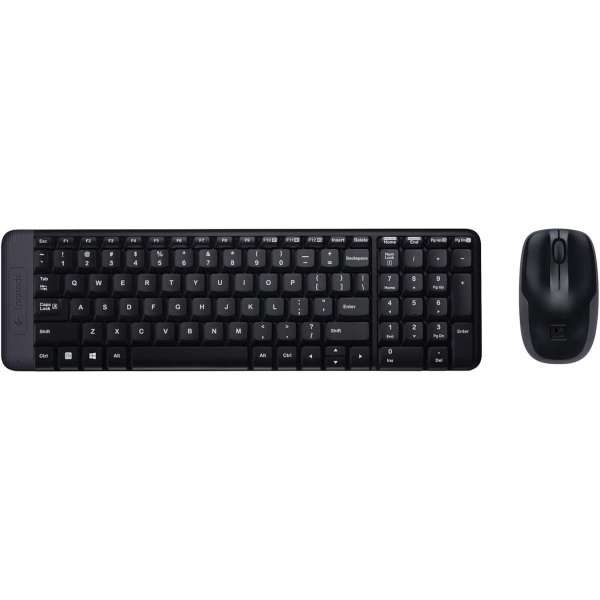 Logitech MK220 Combo con Teclado y Raton Inalambrico compacto para