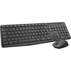 Logitech MK235 Combo con Teclado y Ratón Inalámbrico para Windows, Disposición QWERTY Italiano - Gris