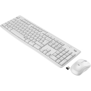 Logitech MK295 Combo de Ratón y Teclado Inalámbricos, Disposición AZERTY Francés, Blanco