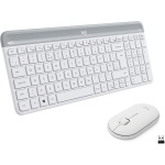 Logitech MK470 Combo Teclado y Ratón Inalámbrico para Windows, Disposición QWERTY Italiano - Blanco - Imagen 1