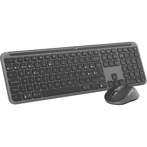 Logitech MK950 Signature Slim, Teclado y ratón inalámbricos - Grafito, Disposición QWERTY Italiano