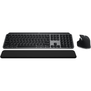 Logitech MX Keys S Combo para Mac, Teclado y ratón inalámbricos con reposamanos, ratón inalámbrico de Desplazamiento rápido, Bluetooth USB C para MacBook Pro, Macbook Air, iMac, iPad - QWERTY