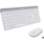 Logitech Slim Wireless Combo MK470 - Keyboard and mouse set - wireless - 2.4 GHz - QWERTY - UK - off-white - Imagen 1