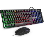 Mafiti RK101 Combo Teclado Español y Ratón,Teclado Retroiluminado y Ratón Gaming Retroiluminado, Sensación Mecánico Teclado, Ideal para Jugar y Trabajar - Imagen 1