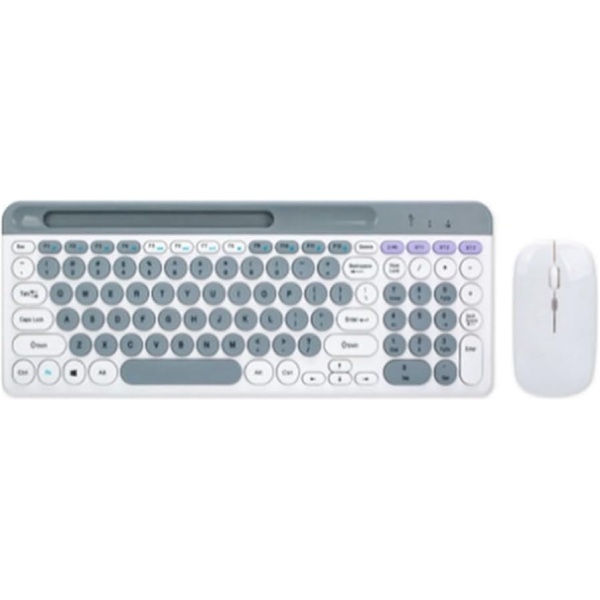 Malloy Teclado y RatoN InalaMbricos Bluetooth con Teclas Redondas Aptos