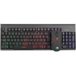 Marvo KW512 Juego de teclado y ratón inalámbrico para juegos - Teclado retroiluminado LED de 3 colores con 7 modos de iluminación, ratón RGB óptico de 1600 ppp - Imagen 1