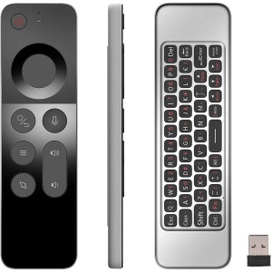 MayHei W3 2.4G Control Remoto inalámbrico del ratón aéreo de Voz, Mini Teclado para Android TV Box/Windows/Mac OS/Linux gyro para Aprender Funciones de Control Remoto