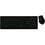 MediaRange QWERTY - Teclado inalámbrico y ratón óptico de 5 Teclas, Color Negro - Imagen 1