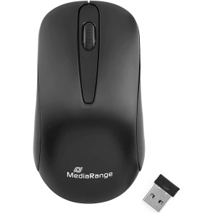 MediaRange Ratón óptico inalámbrico de 3 Teclas, Color Negro