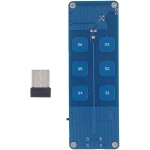 Módulo Air Fly Mouse, 6 Teclas PCB Conexión Precisa 2.4G Teclado Remoto Aéreo Ratón Teclado Inalámbrico Fly Mouse Teclado Remoto Aéreo para TV Box Proyector de PC - Imagen 1