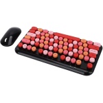 Mrisata Teclado USB Ratón Teclado Ratón Combo Teclado Inalámbrico para Juegos Ratón Teclado para PC Ratón Teclado USB Ratón 2.4ghz Inalámbrico Ergonómico Retro 75 Teclas Teclado para - Imagen 1
