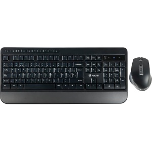 NGS Spell Kit - Kit de Teclado y Ratón Inalámbrico, 800/1600/2400dpi, Bluetooth 4.0 o USB, Multidispositivo, AZERTY Francés, Color Negro