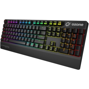 Ozone Gaming Gear Strike Pro Spectra -OZSTKPROSPECTRAUSRD- Teclado mecanico RGB, Switches Cherry MX, Layout Americano, numerico, Color Negro