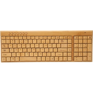POTRUWE Teclado y Ratón Inalámbricos de bambú, Dispositivos Inalámbricos para Computadora, Conexión Inalámbrica de 2,4 GHz, Dispositivos de Control de Computadora de (Teclado)
