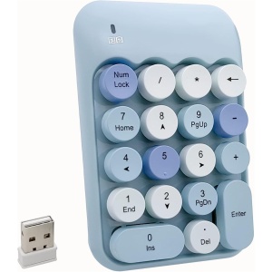 PRÁCTICO INALÁMBRICO KIT DE TECLADO DE RATÓN DE MANGO 2,4G BLANCO Y VERDE 68 CLAVES