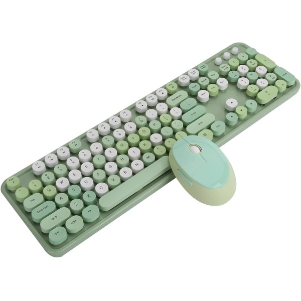 PUSOKEI Juego de raton y Teclado Retro Teclado de