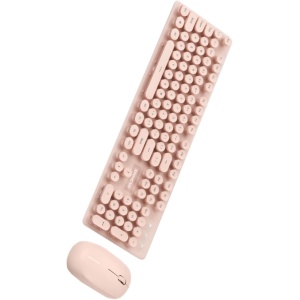 PartyKindom 1 Juego De Teclado Y Ratón Inalámbricos Teclado Inalámbrico Rosa Teclado Compacto Inalámbrico Silencioso Teclados Inalambricos Teclado con Ratón Abs WiFi Accesorios