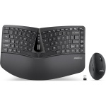 Perixx PERIDUO-606 Mini Teclado ergonómico inalámbrico con ratón Vertical portátil – Soporte Ajustable de Palma – Teclas de bajo Perfil de Membrana – Inglés Estadounidense - Imagen 1