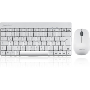 Perixx PERIDUO-712 - Juego de Teclado y ratón inalámbricos (tamaño Mini, con Nano Receptor, 2,4 GHz), Color Blanco