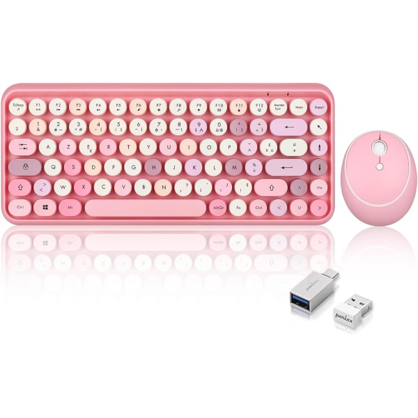 Perixx PERIDUO 713 Juego de miniteclado y raton inalambricos USB