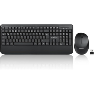 Perixx PERIDUO-714 - Teclado inalámbrico estándar de Formato Completo con Teclado numérico y ratón de Escritorio, 2,4 GHz, Color Negro