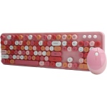 Pyhodi Combinación de Teclado y Ratón, Ratón Inalámbrico de bajo Ruido de 5 Teclas para Windows XP/win7/win8/win10 (Rosa) - Imagen 1