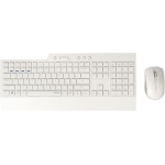 RAPOO, Teclado y ratón inalámbrico con QWERTY portugués (Combo Teclado y ratón con tecnología multimodo Bluetooth y 2.4GHZ, ratón óptico con 1.600 dpi) Blanco, 00192495 - Imagen 1