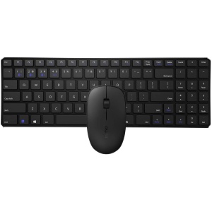 Rapoo | Set de Teclado y Ratón Inalámbricos Multimodo Rapoo, con Bluetooth y Conexión de 2.4 GHz y Conectividad para Varios Dispositivos, 9300M, Color Negro